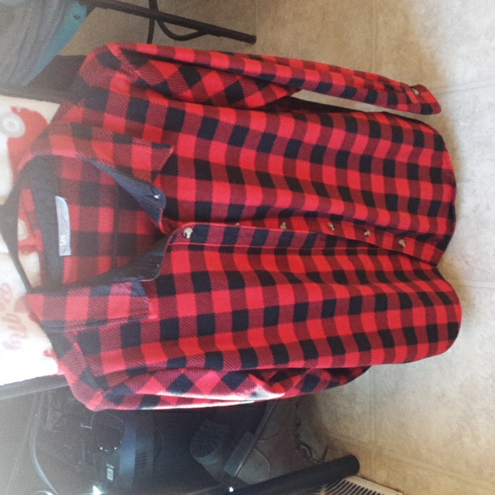 Womens buffalo check fleece flannel
